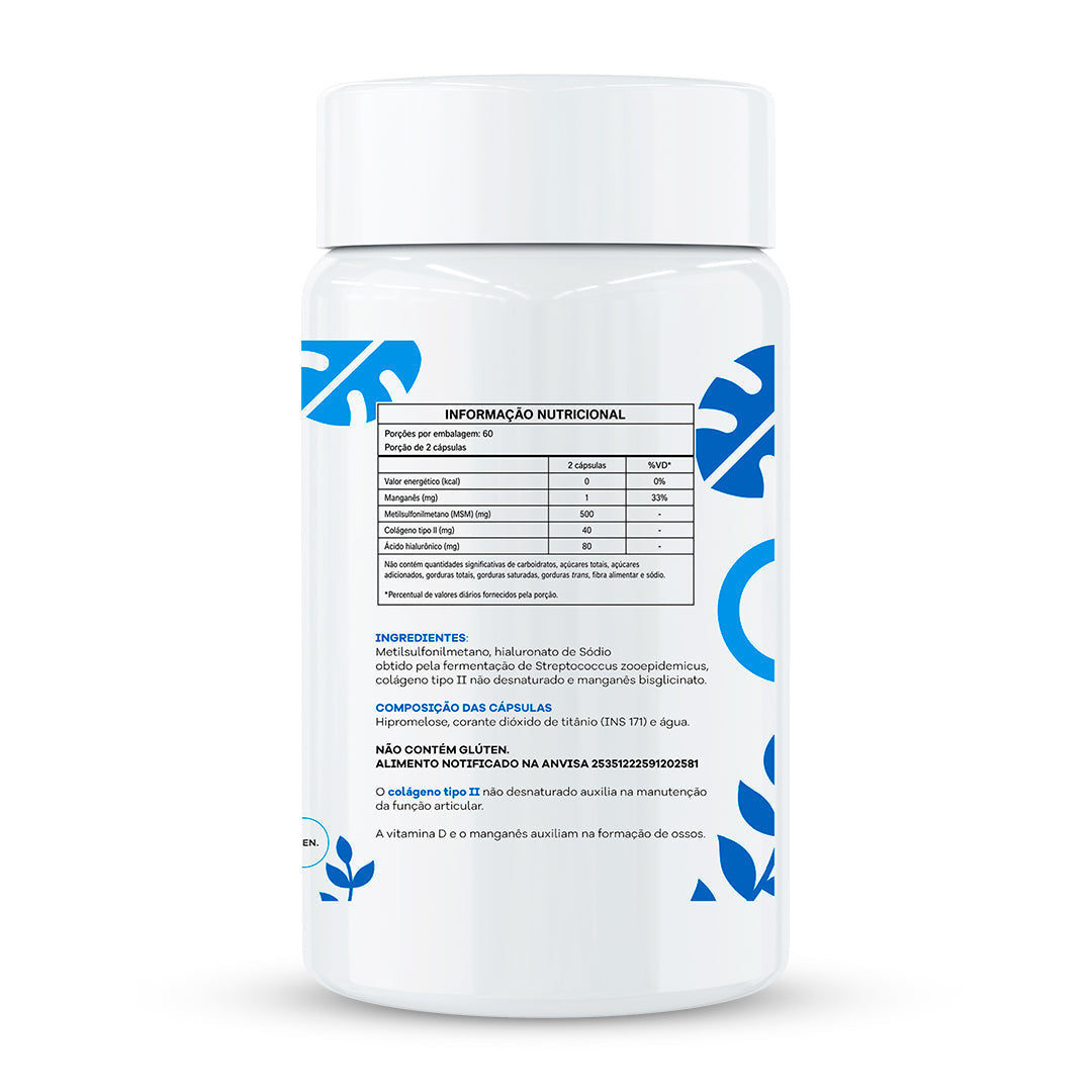 Tabela nutricional Artrofy Colágeno Tipo 2 Wellfy rótulo