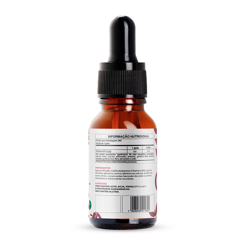 Tabela nutricional Metilfy Vitamina B12 Metilcobalamina Wellfy